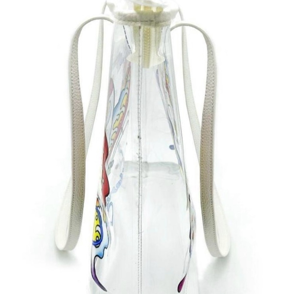 Ed Hardy Clear Tote Bag with Vibrant Butterfly Design - Picture 4 of 5